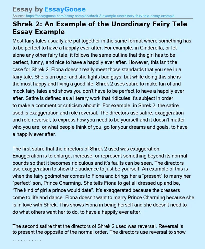 how to start a fairy tale essay